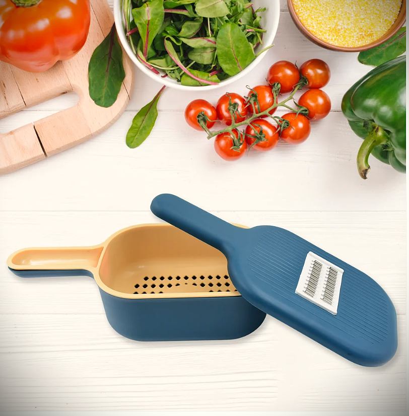 6-in-1 Multi-Function Vegetable & Salad Slicer with Drain Basket